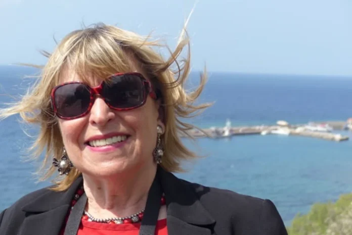 Portrait of Canadian author Irena Karafilly on Lesbos.
