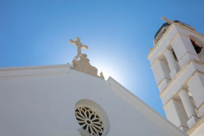 Church of Panagia in Tinos an Orthodox Pilgrim destination.
