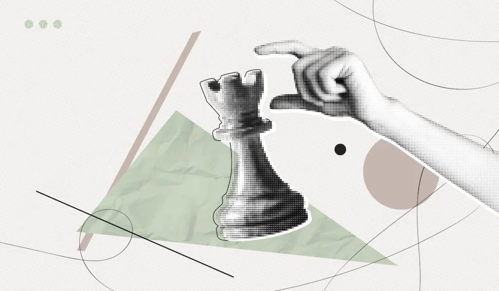 A hand moves a chess piece across a board, symbolising the strategic decisions and legal planning involved in relocating to Greece.