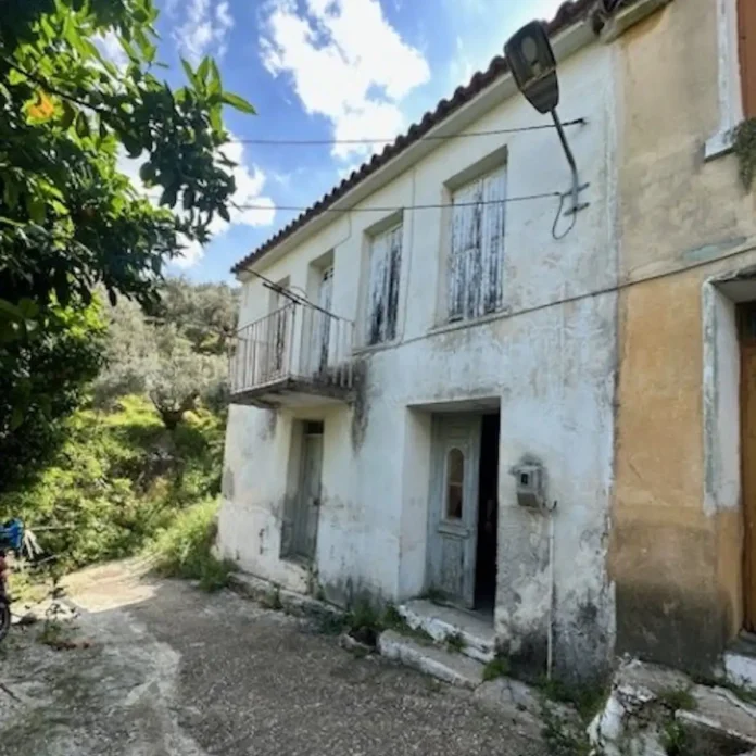 A two-storey traditional house for sale in Plagia Village, Lesvos.